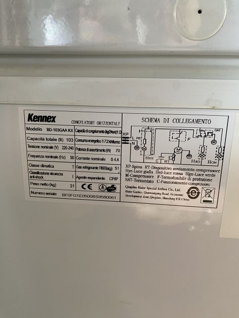 Congelatore Kennex BD-103GAA KX, orizzontale - Foto 2