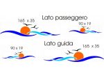 adesivi per camper sole mare gabbiani lato sx e dx come foto