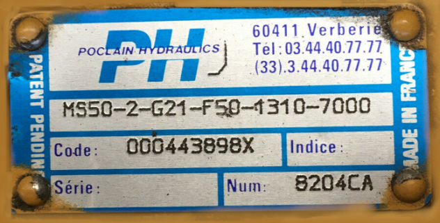 Poclain Hydraulics Motore MS50 2 G21 F50