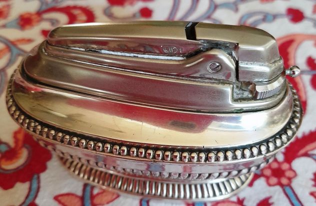 Accendino Ronson da tavolo in argento - Foto 4