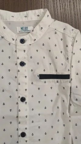 Camicia maniche lunghe stile navy MELBY (24 mesi) - Foto 3