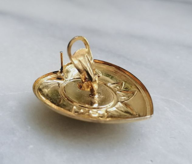 BELLISSIMI ORECCHINI A PERNO IN ARGENTO DORATO E EMATITE, MODELLO ESCLUSIVO. - Foto 4