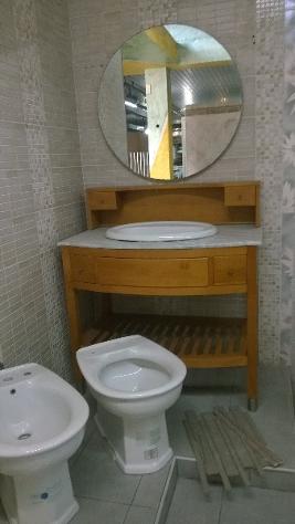 mobile bagno Eurodesign ciliegio a consolle marmo