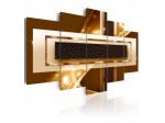 Quadro Scuro Con Striscia Dorata 100x50 E 200x100 ARREDALACASA