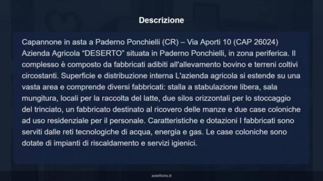Immobile in asta di 16660 m² in vendita a Paderno Ponchielli - Foto 8