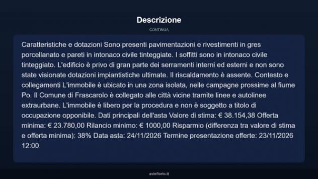 Immobile in asta di 145 m² in vendita a Frascarolo - Foto 17