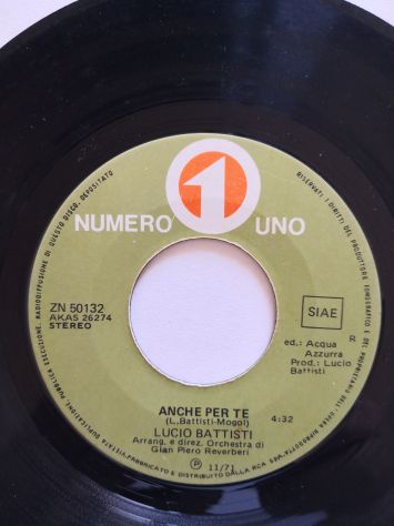 Disco Vinile 45 giri di Lucio Battisti - La canzone del sole, originale del 1971 - Foto 6