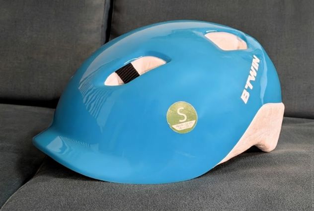 casco bici bambini B'Twin Decathlon taglia S blu