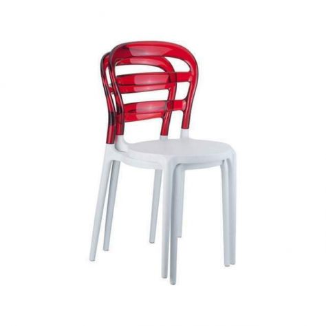 Sedie per esterno cod 8022/F nuove color rosso