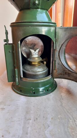 Antica lanterna - lampada Ferroviaria – Eastgate Birmingham 1944 Originale - Foto 3