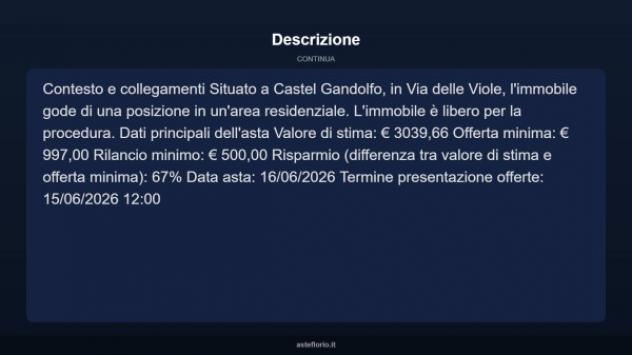 Immobile in asta di 1 m² in vendita a Castel Gandolfo - Foto 4