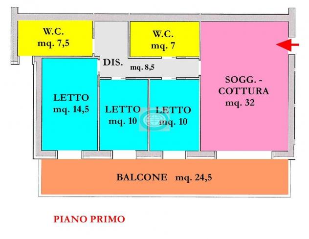 CESENA ( TORRE DEL MORO ) = appartamento NUOVO con 3 camere letto, AMPIO BALCONE, garage e posto auto - Foto 12