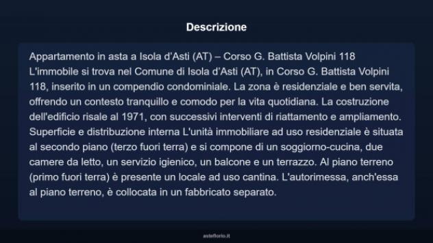 Immobile in asta di 60 m², box auto in vendita a Isola d'Asti - Foto 4