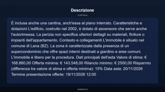 Immobile in asta di 56 m², box auto in vendita a Lana - Foto 12