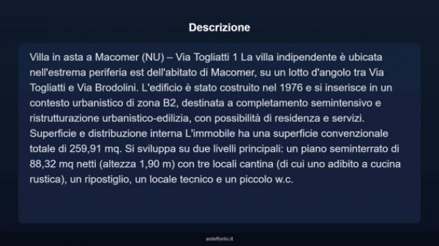 Immobile in asta di 259 m² con più di 5 locali in vendita a Macomer - Foto 3