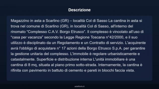 Immobile in asta di 8 m² in vendita a Scarlino - Foto 6