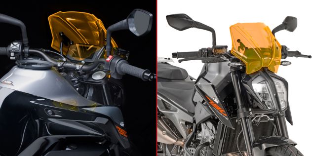 Ktm Duke 690 790 Plexiglass Mra Healtech cambio elettronico protezioni motore
