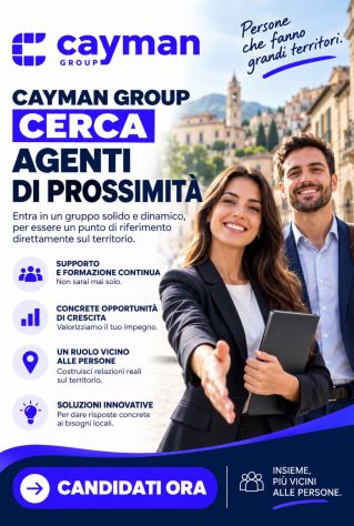 CAYMAN GROUP CERCA AGENTI DI PROSSIMITÀ – ANCHE SENZA ESPERIENZA