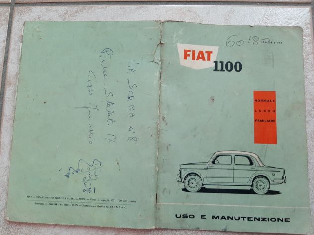 FIAT 1100 NORMALE/LUSSO/FAMILIARE ANNO 1960 ORIGINALE - Foto 5