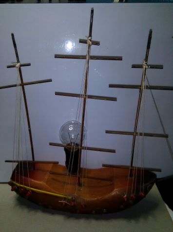lume da televisione anni 50/60 in legno - Foto 9