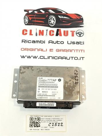 CENTRALINA CAMBIO JEEP Grand Cherokee 4° Serie P04854777AF 0260140022 VM23D diesel 2987 (1121)