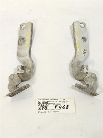 CERNIERE COFANO ANTERIORE DX E SX FIAT Ducato 5° Serie 1342114080 1342115080 F1AE3481E (0614)