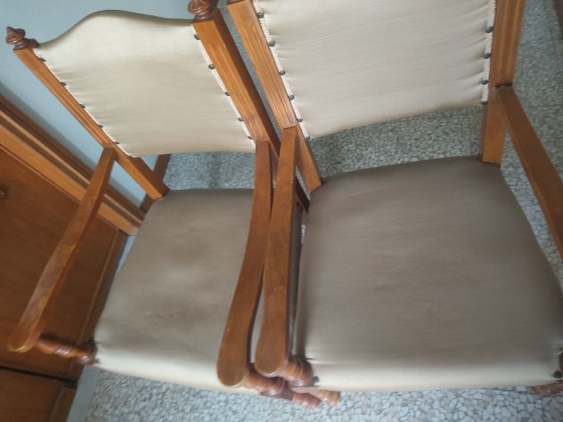 Coppia di poltroncine vintage in legno - Foto 3