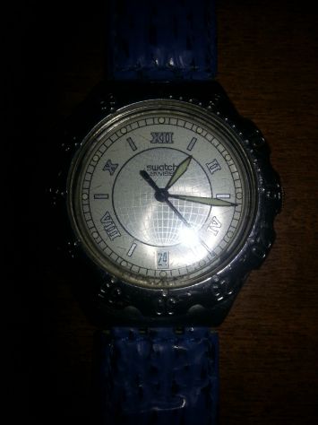 UN OROLOGIO COME NUOVO,ORIGINALE MARCA"SWATCH"CON CINTURINO IN VERA PELLE,VINTAG - Foto 7
