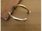 2 MANIGLIE IN OTTONE VITI IN FERRO PER MOBILI VARI -