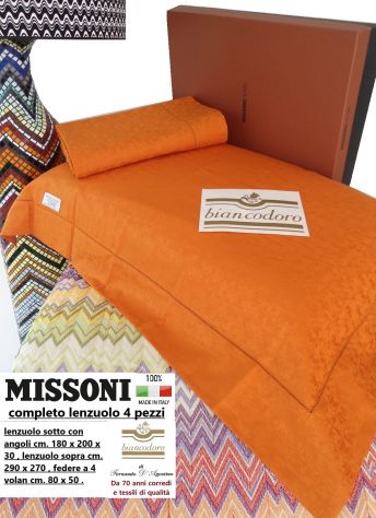 Trapunte Missoni Ricamate e lenzuola in raso di fiandra . - Foto 6
