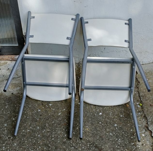 Sedie vintage in similpelle/metallo - Foto 3