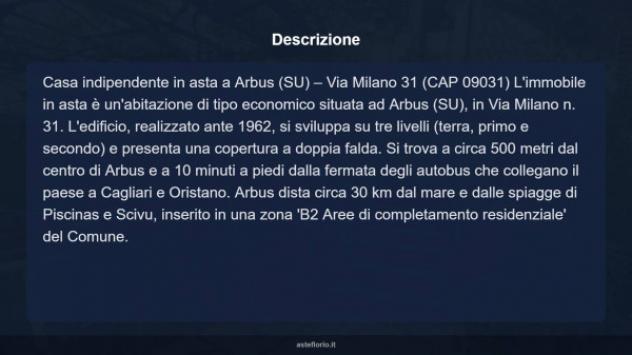 Immobile in asta di 211 m² con più di 5 locali in vendita a Arbus - Foto 13