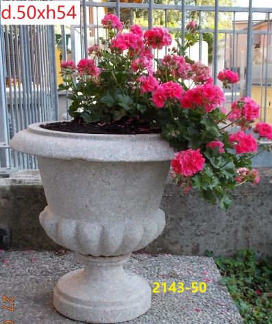 Vaso Cimiteriale Porta Fiori In Vero Granito - Foto 7