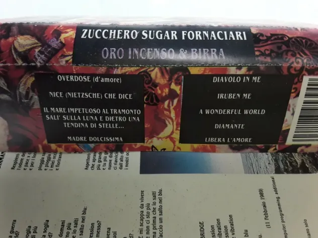 Musicassetta Zucchero Sugar Fornaciari Oro Incenso&Birra Etichetta: Polydor,1989 - Foto 2