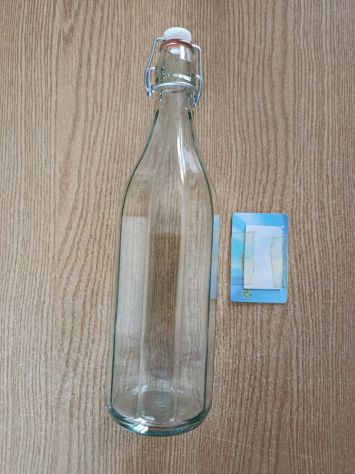 3 bottiglie vetro 1 litro tappo meccanico con guarnizione a chiusura ermetica - Foto 5