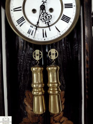 176384 Antico Orologio a pendolo Regolatore a Pesi - Foto 5