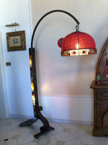Lampadario da terra Antico Pezzo Unico - Foto 9