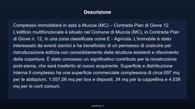 Immobile in asta di 697 m² in vendita a Muccia - Foto 3