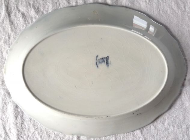 Piatto ovale porcellana-cm.37-Lab. Dura Ware Lichfield-1960 ca- - Foto 2