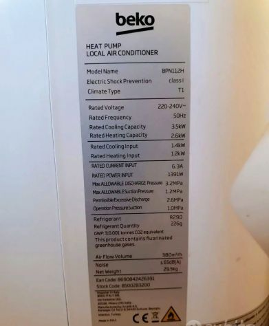 Climatizzatore portatile Beko - Foto 2