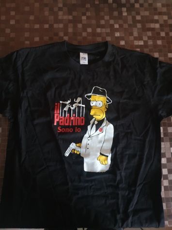 Maglia Simpson Il Padrino uomo nera Tg M-Nuova