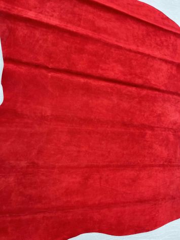 Pelle scamosciata rosso per Artigianato – Sp. 1,8 - Foto 6