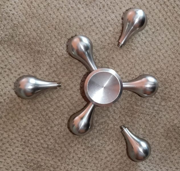 fidget spinner in metallo a sei braccia - Foto 2