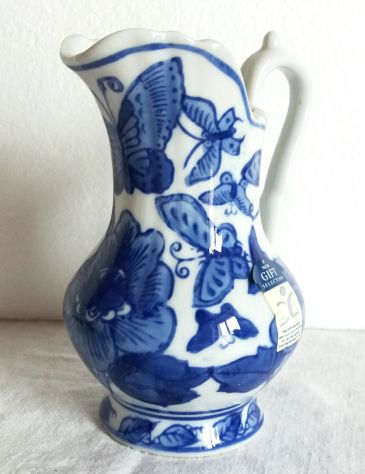 Caraffa ceramica smaltata decorata a mano-Made England SelectGift-1965 ca