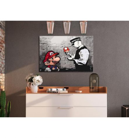 Quadro Fai Da Te 60x40 Cm. Mario Bros ARREDALACASA Spedizione Gratis - Foto 2
