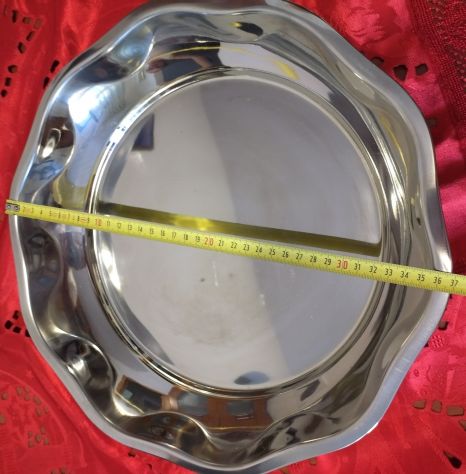 Vassoio Tondo Acciaio Inox diam. 35 cm - USATO x Alimenti 15107 - Foto 8