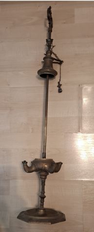 candelabro bugia brucia profumi in ottone h 84cm peso 2,5kg - Foto 2
