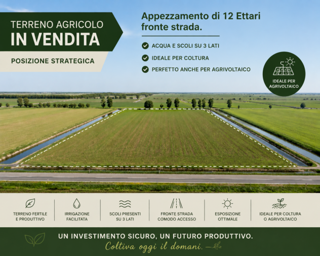 Seminativo in vendita a Giacciano con Baruchella