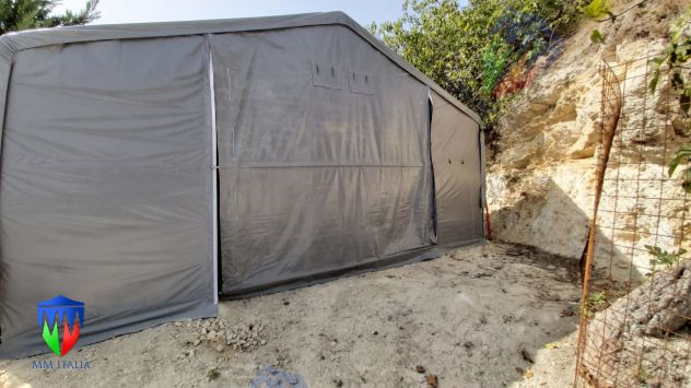 Agritunnel per magazzino deposito rimessaggio 8 x 20 x 2,5/3,59 mt. in Liguria