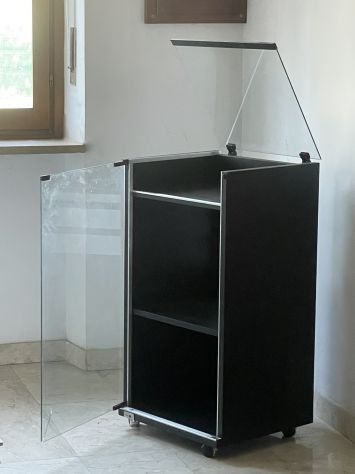 Mobiletto stereo hifi originale vintage con rotelle - Foto 3
